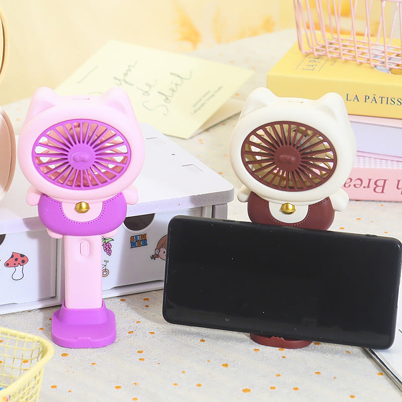 Ladies handheld fan in playful animal design Bowlift