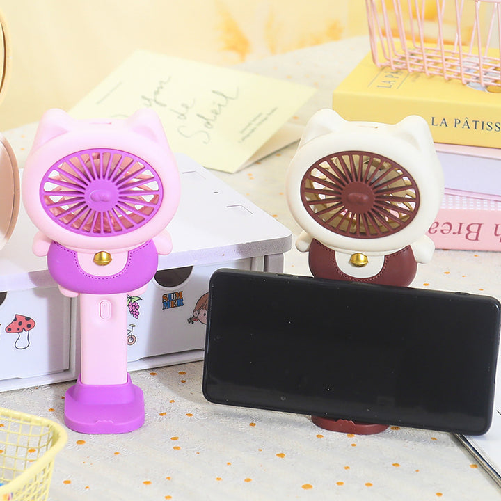 Ladies handheld fan in playful animal design Bowlift