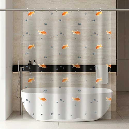 Goldfish Pattern Shower Curtain Bowlift