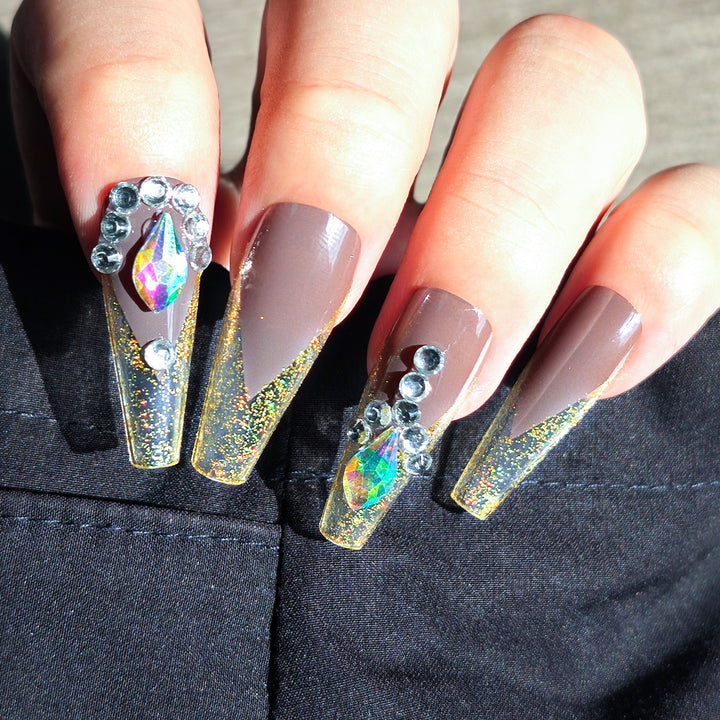 Stylish Decorative Long Press-On Nails Bowlift