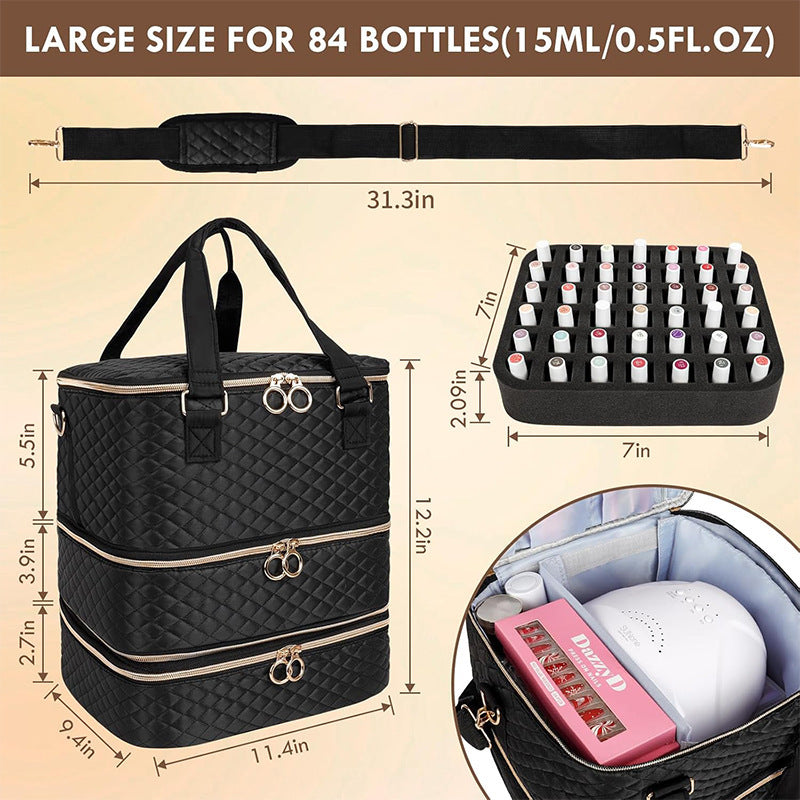 Cosmetic storage bag with multiple compartments Bowlift