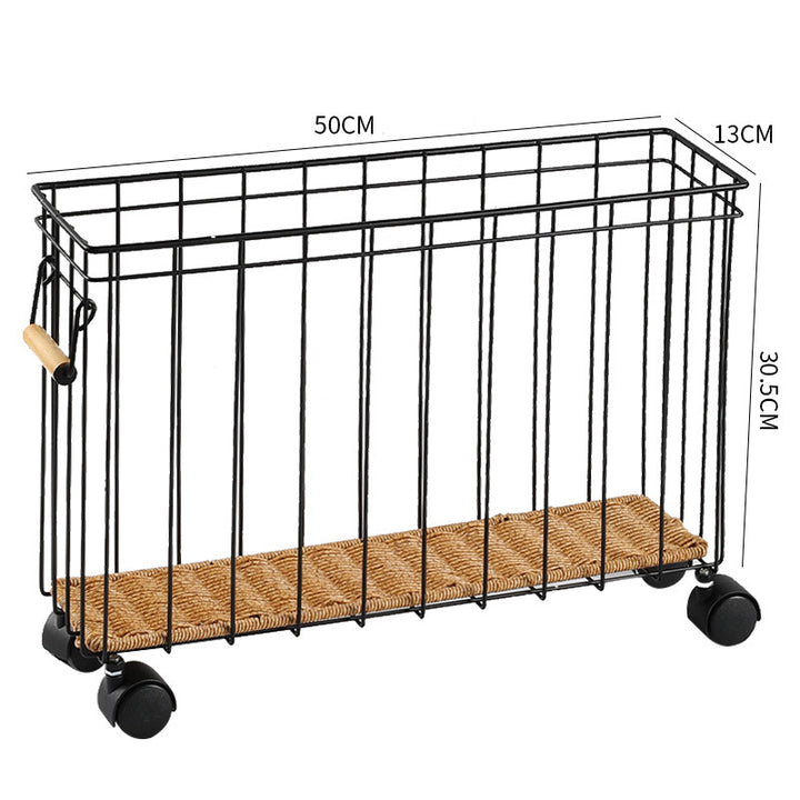 Unisex Modern Storage Basket with Wheels Bowlift