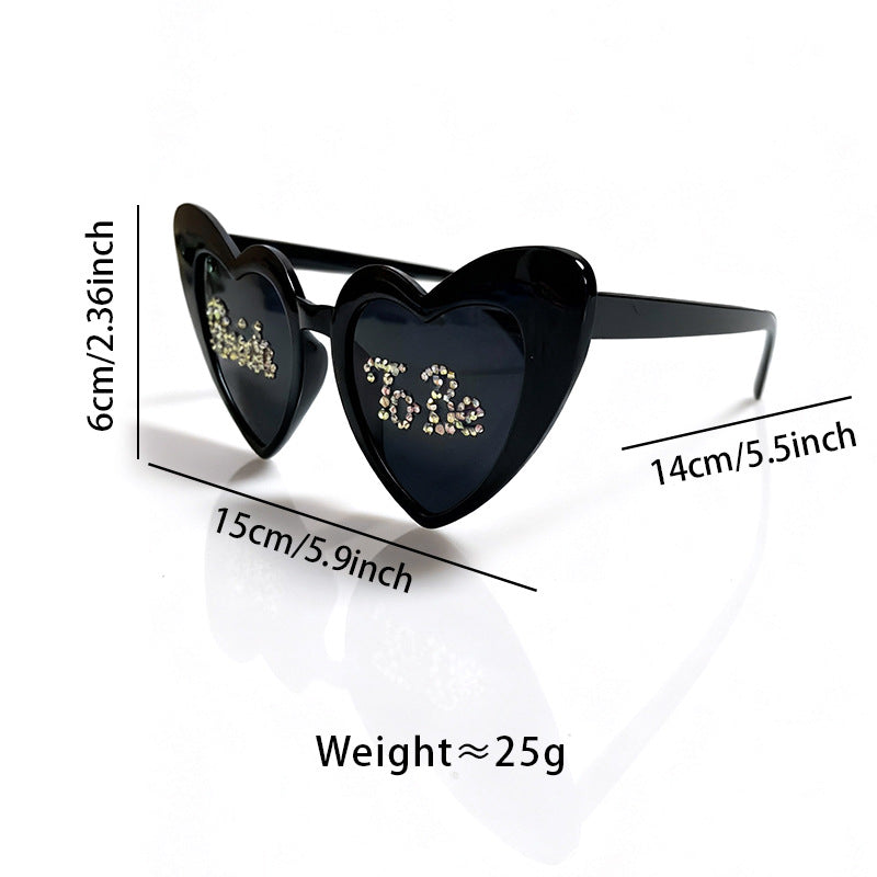 Heart-Shaped Bridal Party Sunglasses Bowlift