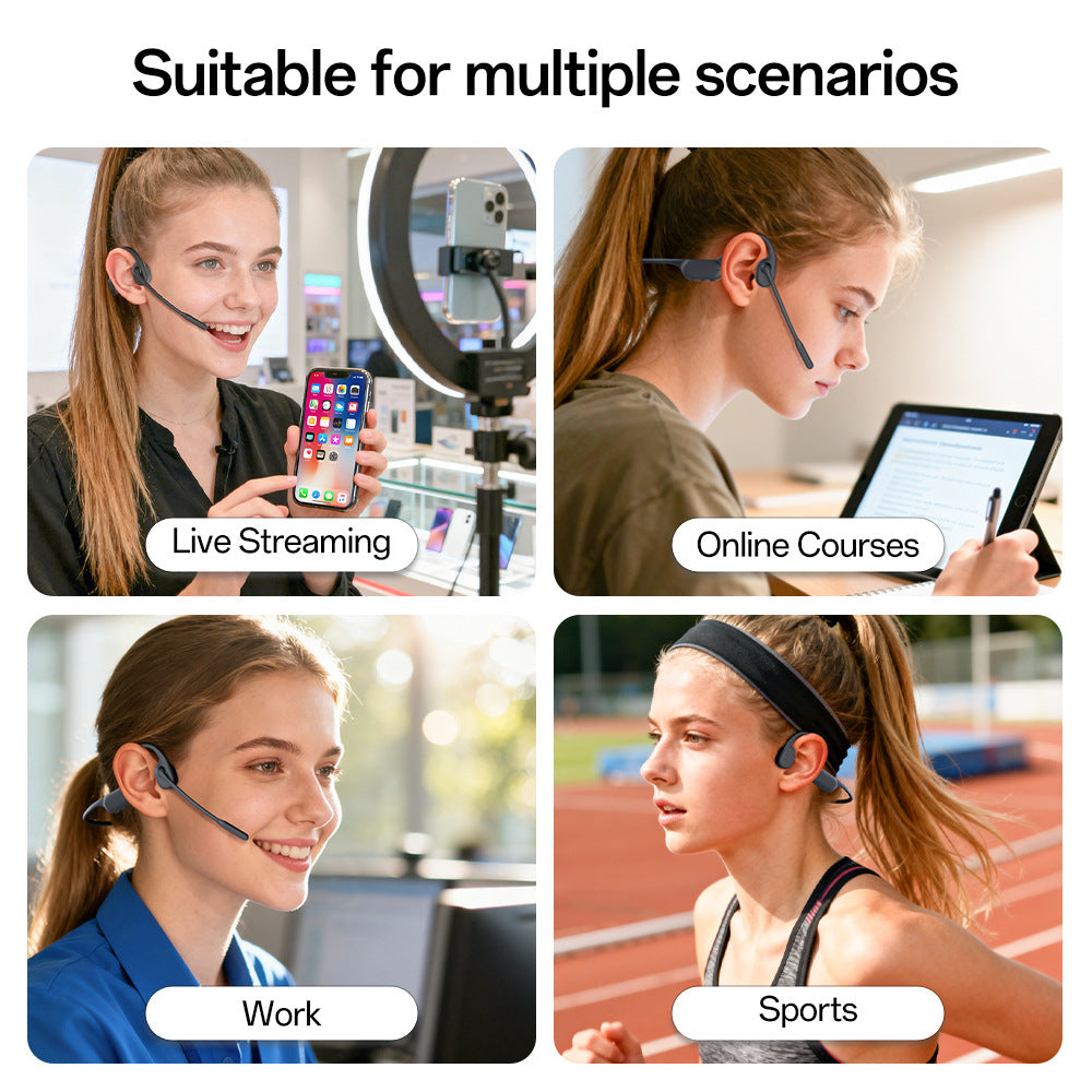 Wireless Bone Conduction Headphones Bowlift