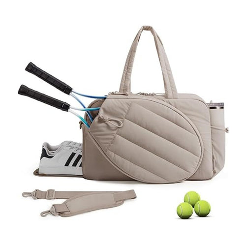 Sporty Tennis Equipment Tote Bag Bowlift