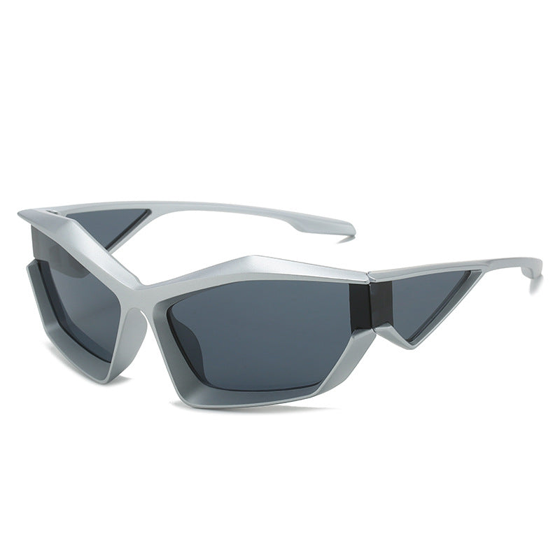 Women's sporty performance sunglasses with modern geometry frame Bowlift