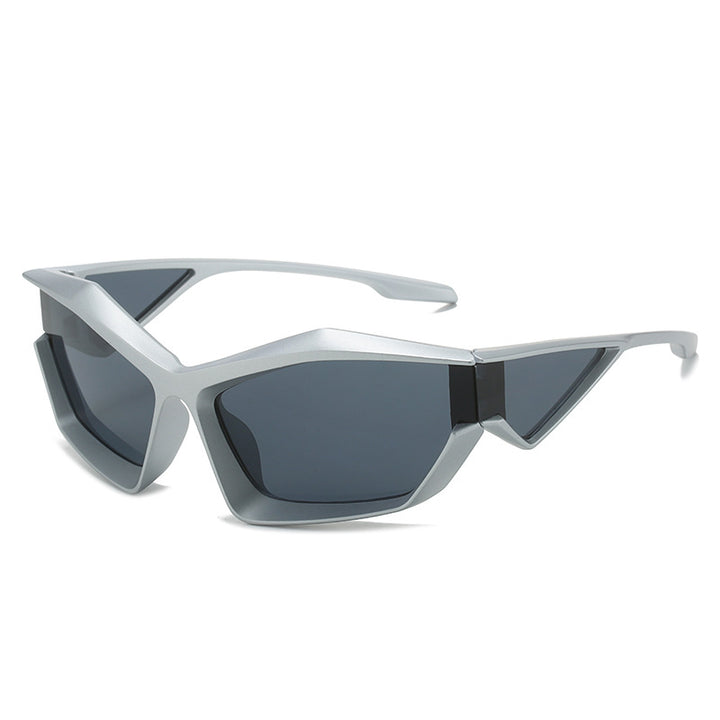 Women's sporty performance sunglasses with modern geometry frame Bowlift