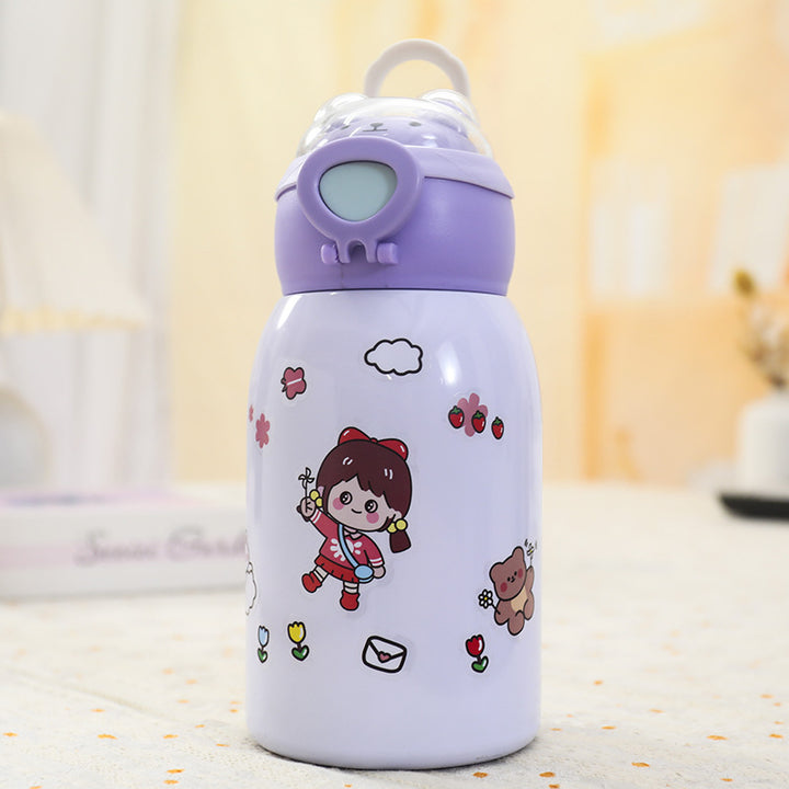 Ladies Insulated Drinking Bottle in Intergalactic Astronaut Design Bowlift