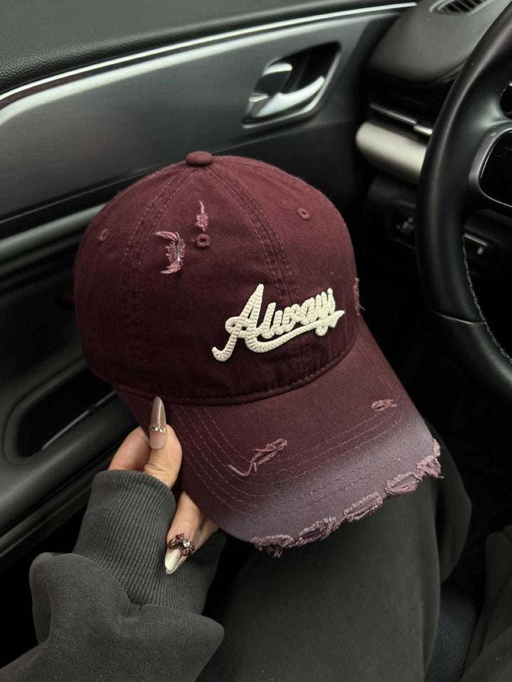 Women's Distressed Graphic Baseball Cap Bowlift
