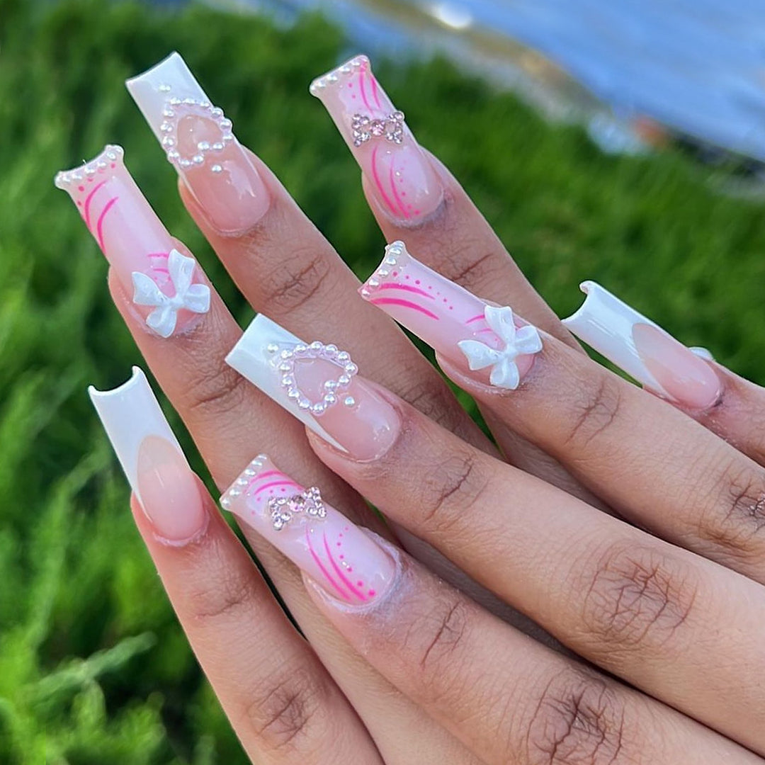 Elegant Decorative 3D Nail Extensions Bowlift