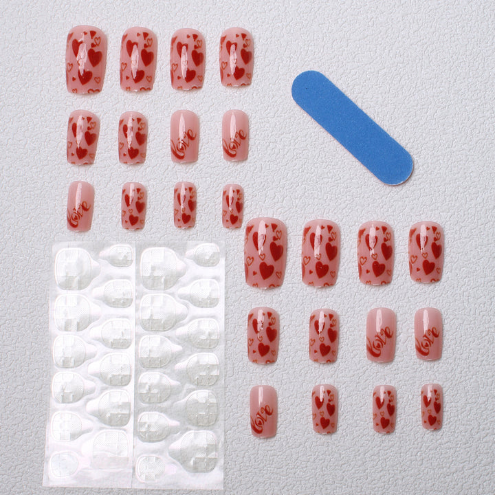 Love-Themed Press-On Nails Bowlift