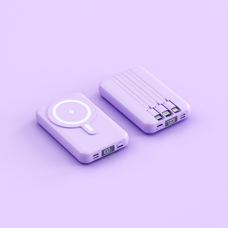 Portable power bank with wireless charging function and digital display Bowlift