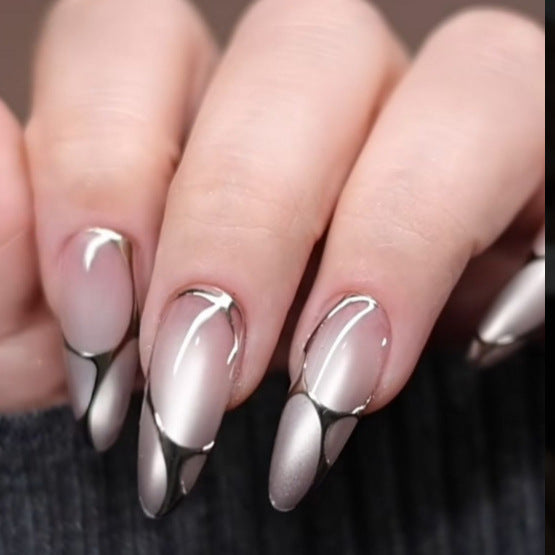 Premium Stiletto Nail Art Set with Chrome Accents Bowlift