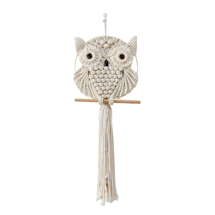 Artful Macrame Wall Hanging In Owl Shape Bowlift