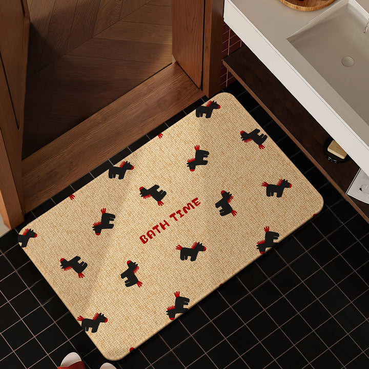 Playful Animal-Themed Bath Mat Bowlift