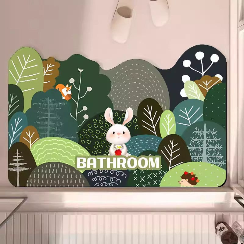Vintage Farm-Themed Plush Area Rug