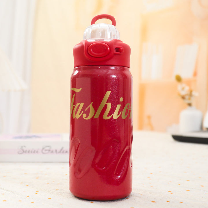 Stylish sports water bottle with practical spill protection Bowlift