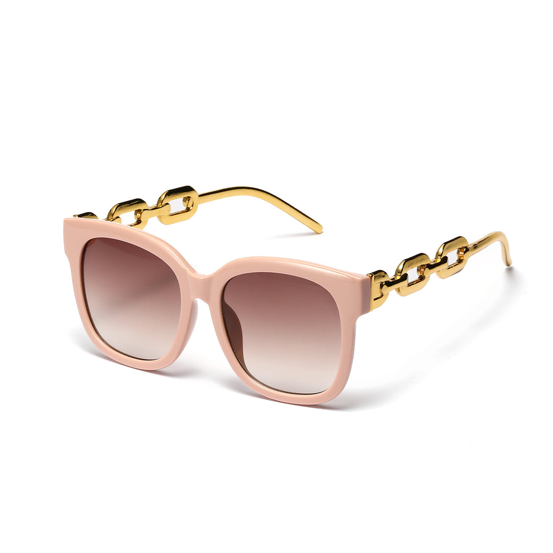 Ladies fashionable oversized sunglasses with luxurious chain frame Bowlift
