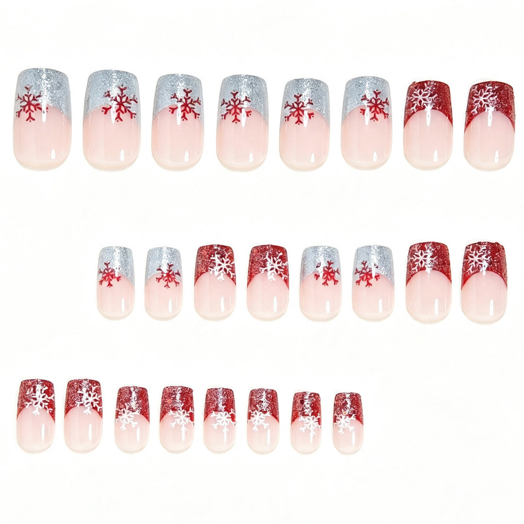 Seasonal Snowflake Nail Art Wraps Bowlift
