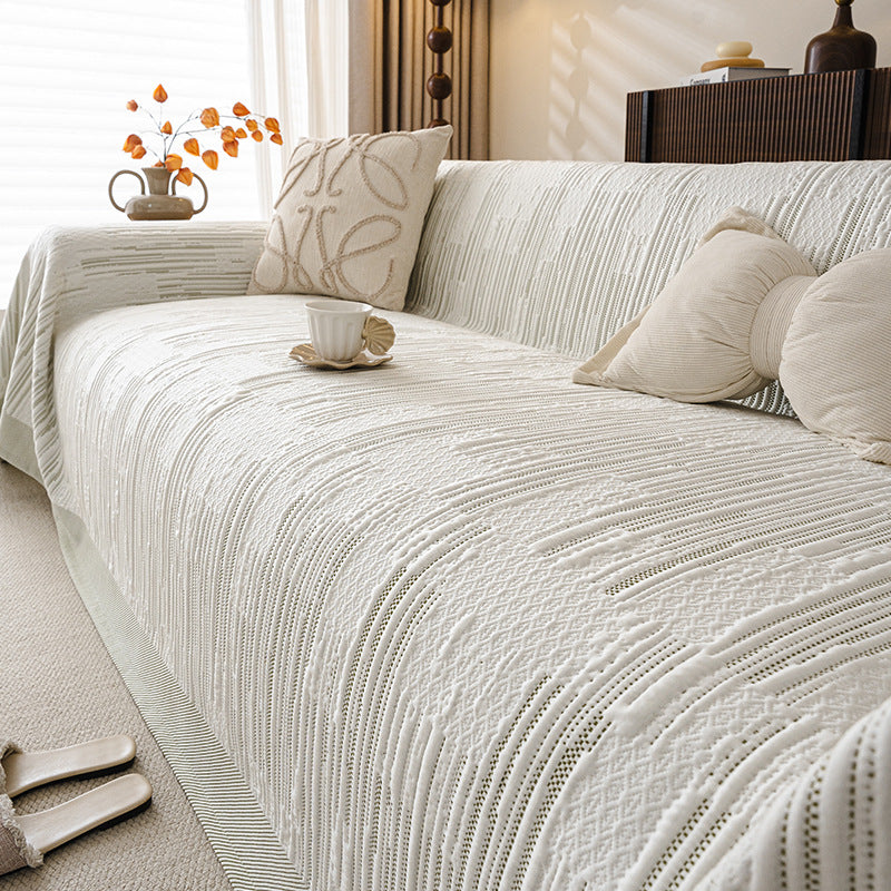 Textured Knit Sofa Cover