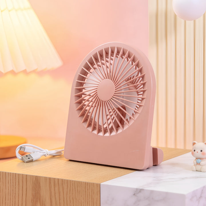 Ladies Compact Table Fan with USB Connection and Quiet Operating Modes Bowlift