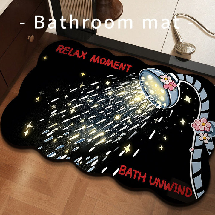 Cute Shower Theme Bath Mat