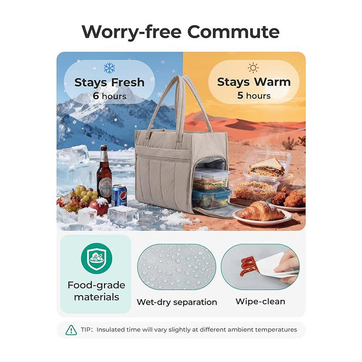 Practical cooler bag with removable organizer Bowlift