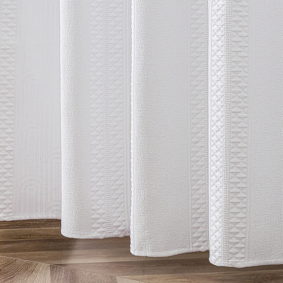 Textured Embossed Shower Curtain Bowlift