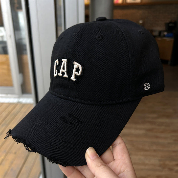 Distressed Cotton Adjustable Baseball Cap