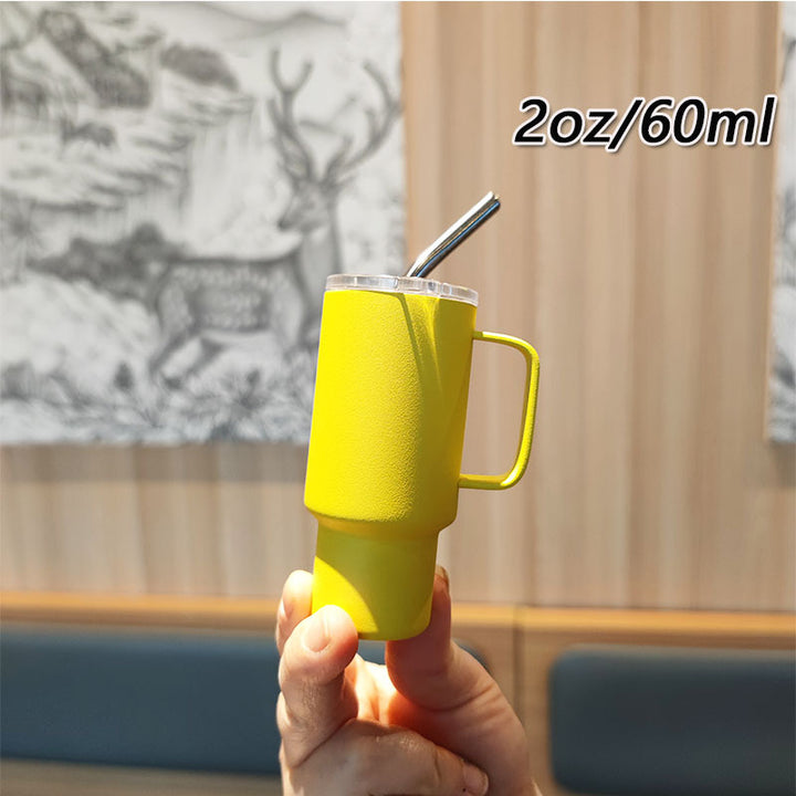 Women's practical drinking glass with metal straw Bowlift