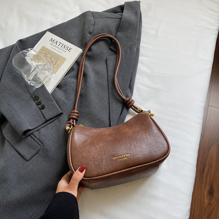 Fashionable Leather Shoulder Bag Bowlift