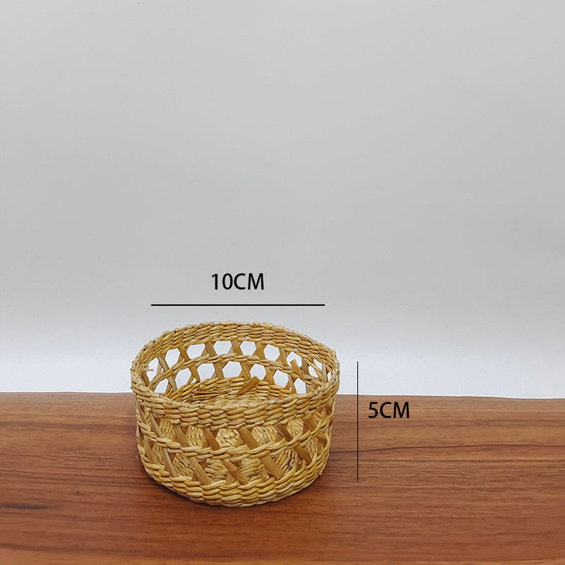 Handmade Natural Fiber Decorative Basket Bowlift