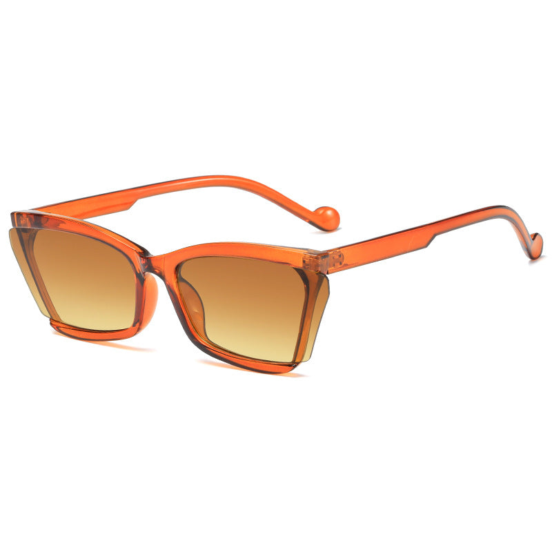 Women's fashionable sunglasses with unique rectangular design and UV protection Bowlift