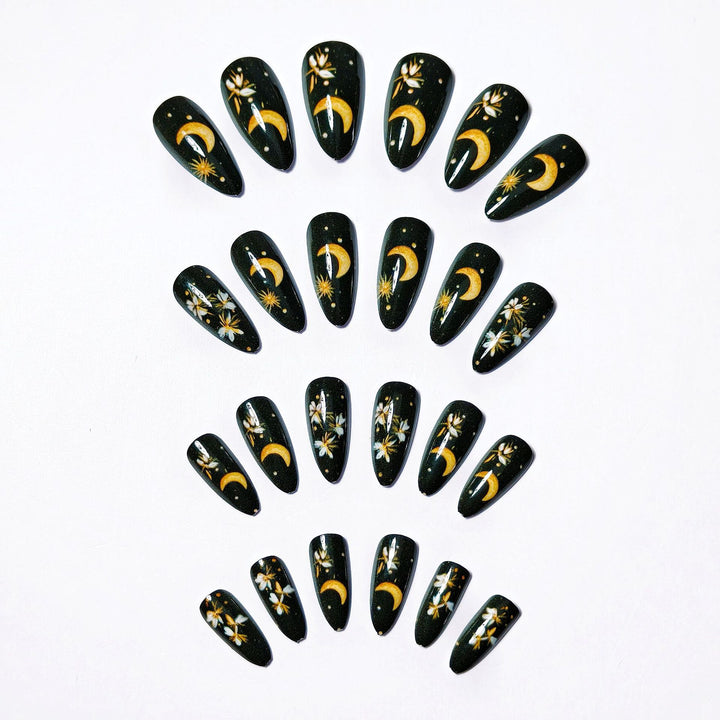 Celestial Floral Nail Art Bowlift
