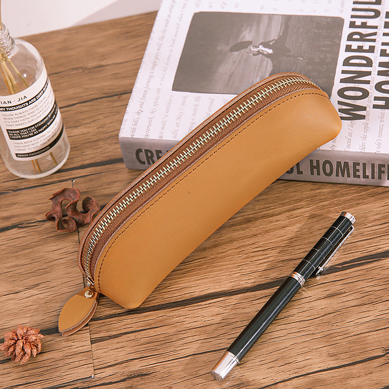 Slim Leather Zip Pencil Case and Eyewear Sleeve Bowlift