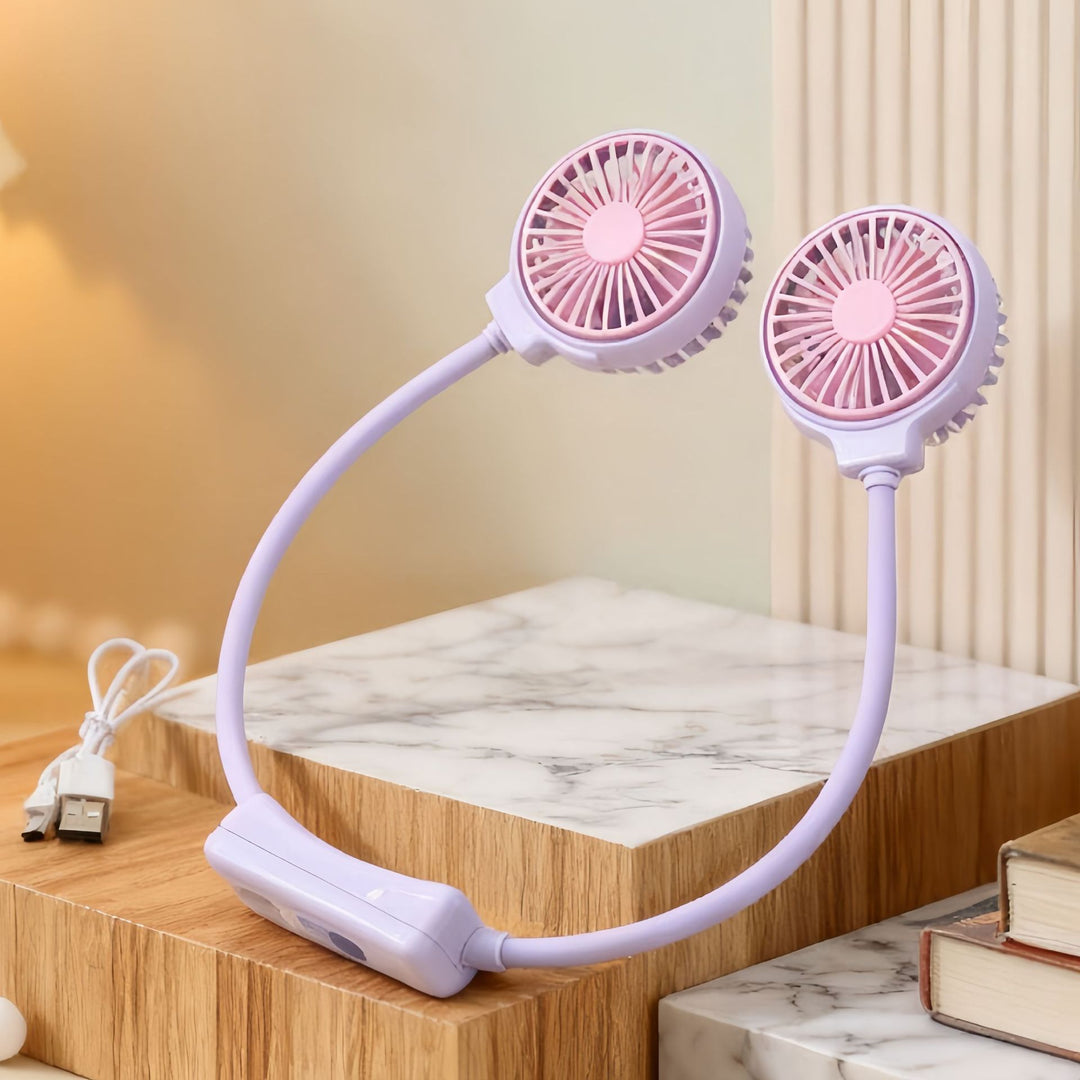 Women's Portable Dual Fan with Flexible Hose Design Bowlift