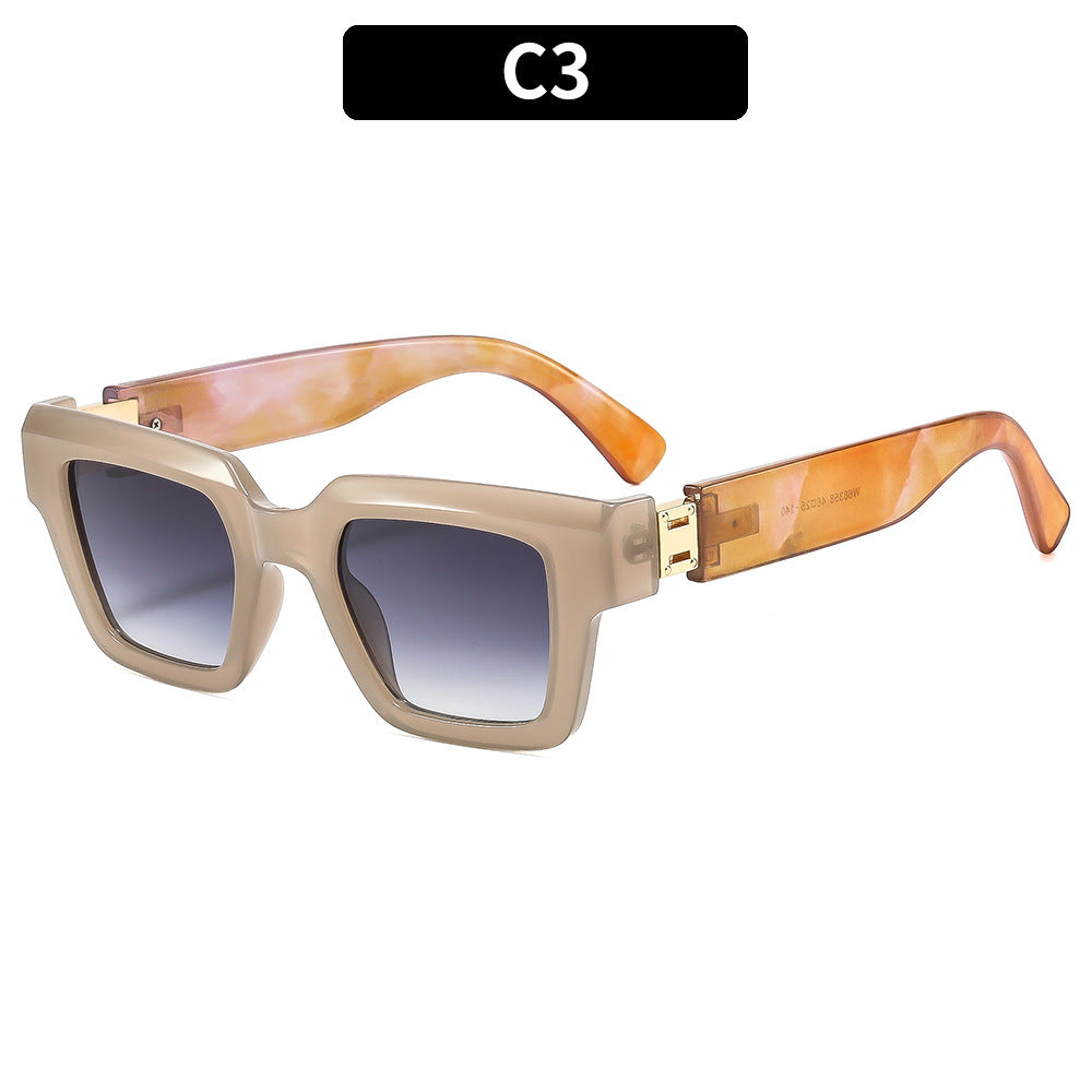 Oversized Geometric Retro Sunglasses