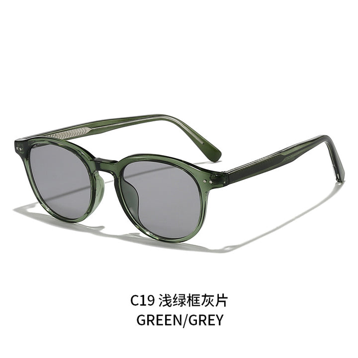 Women's round fashionable sunglasses with UV protection Bowlift