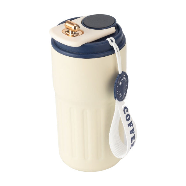 Ladies insulated coffee mug with practical grip loop Bowlift