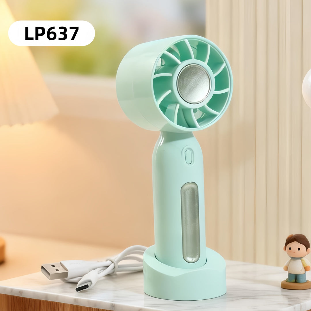 Ladies portable handheld fan with USB charging port and ergonomic design Bowlift