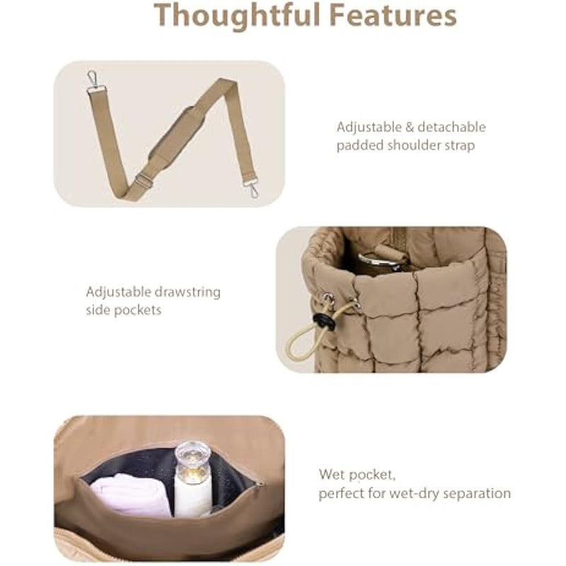 Quilted Multi-Functional Travel Tote Bowlift