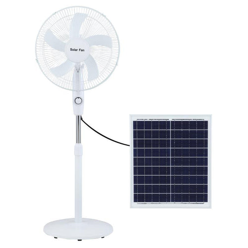 Unisex Solar Powered Stand Fan with Adjustable Tilt Angle and Efficient Fan Blades Bowlift