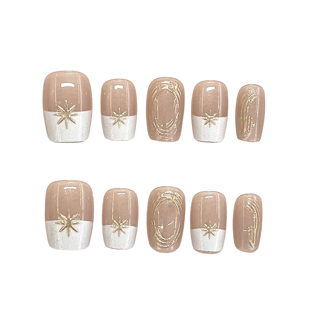 Elegant Press-On Nail Set Bowlift