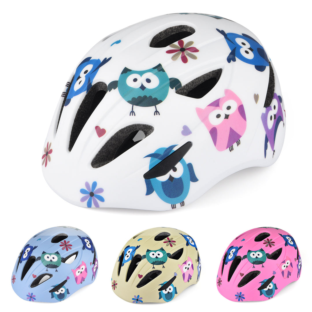 Children's Playful Owl Design Safety Helmet Bowlift