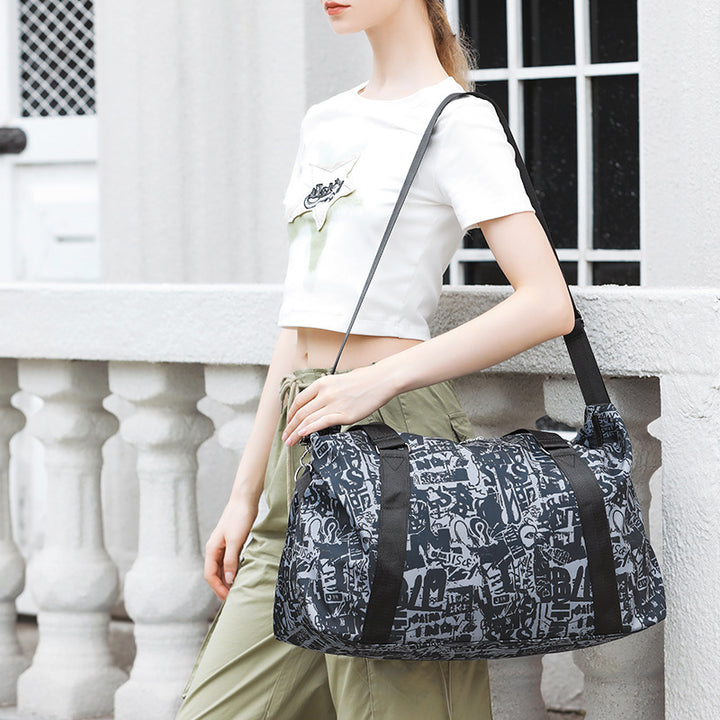 Graphic Patterned Sports Duffel Bag Bowlift