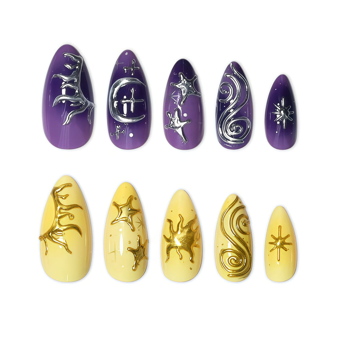 Artistic Abstract Nail Art Extensions Bowlift
