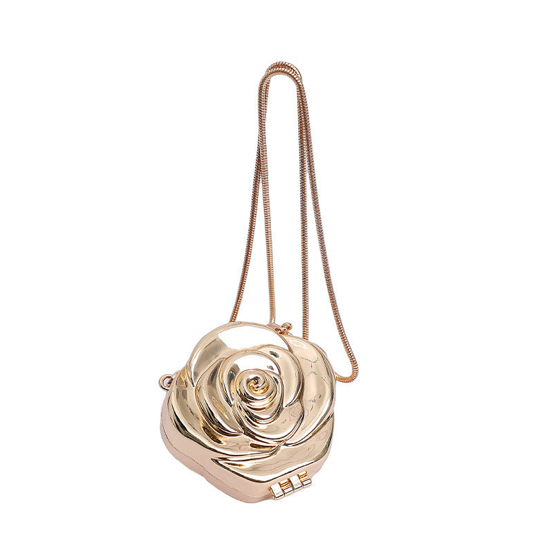 Elegantly Crafted Rose-Shaped Crossbody Bag Bowlift