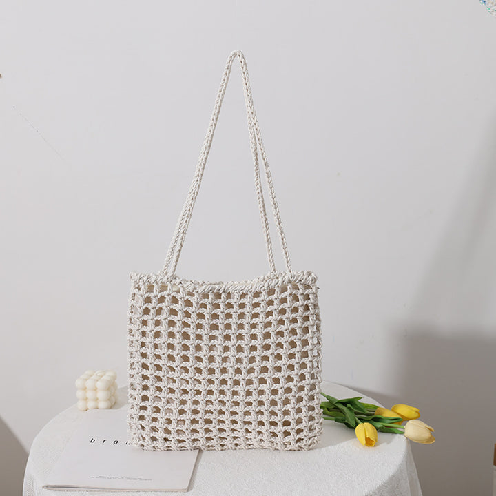 Handmade cotton carrier with decorative net design Bowlift