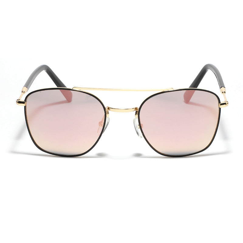 Women's fashionable square sunglasses with luxurious metal frame Bowlift