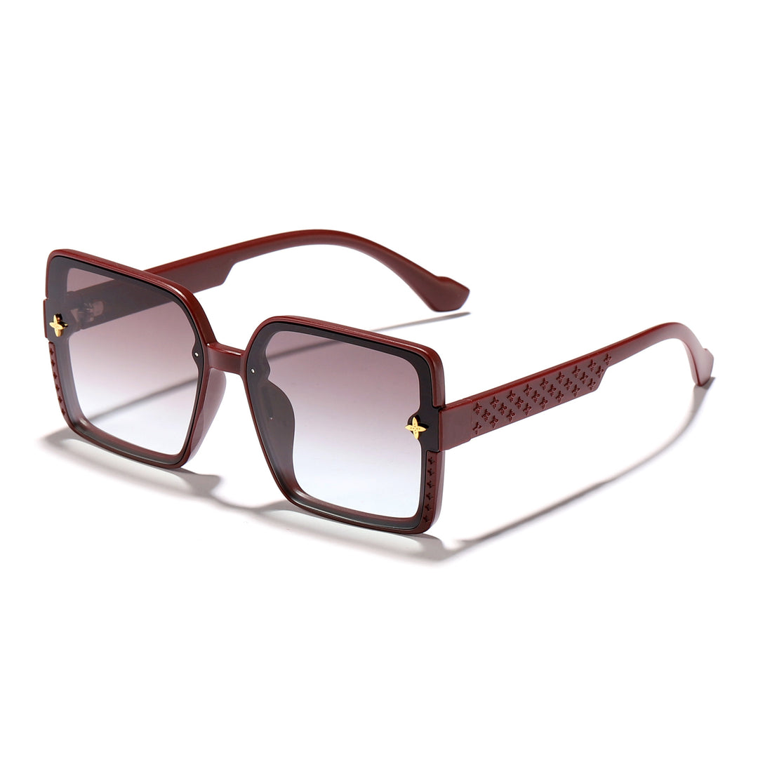 Women's fashionable square sunglasses with embellished frame Bowlift